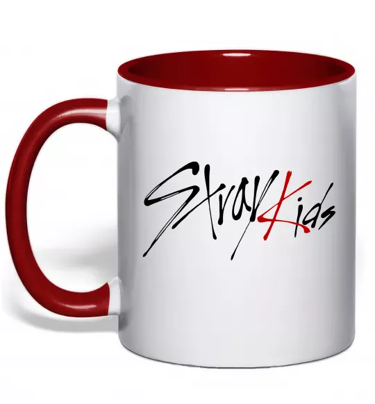 Чашка з кольоровою ручкою Stray Kids Червоний фото