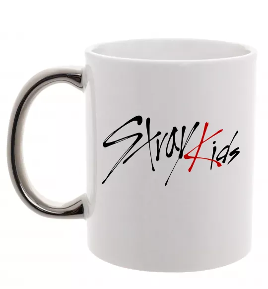 Чашка з кольоровою ручкою Stray Kids Срібло фото