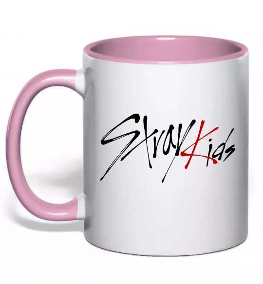 Чашка з кольоровою ручкою Stray Kids Ніжно рожевий фото