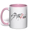 Чашка з кольоровою ручкою Stray Kids Ніжно рожевий фото