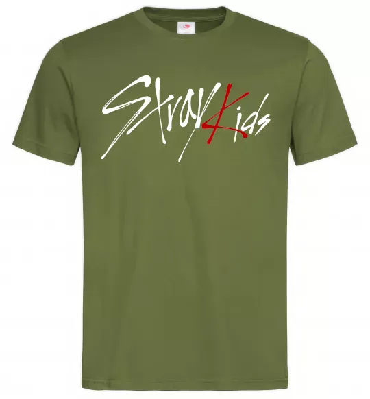 Чоловіча футболка Stray Kids Оливковий фото
