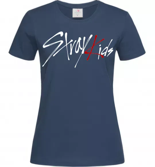 Жіноча футболка Stray Kids Темно-синій фото