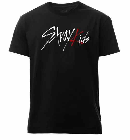 Мужская премиум футболка Stray Kids Черный фото