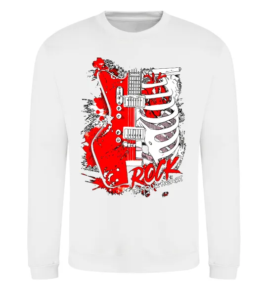 Світшот Rock in your heart Білий фото