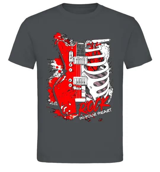 Мужская футболка Rock in your heart Графит фото