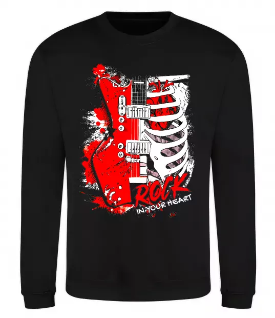 Свитшот Rock in your heart Черный фото