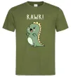 Мужская футболка RAWR Dino Оливковый фото