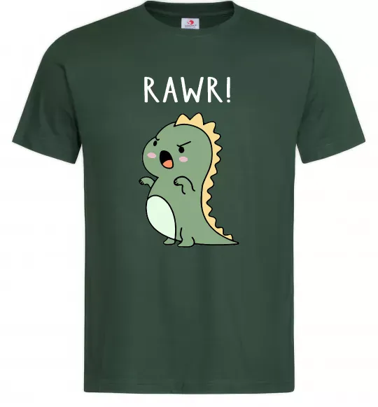 Мужская футболка RAWR Dino Темно-зеленый фото