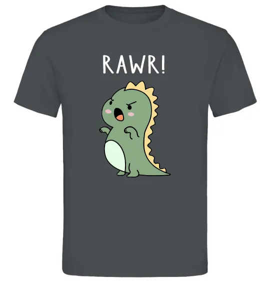 Мужская футболка RAWR Dino Графит фото