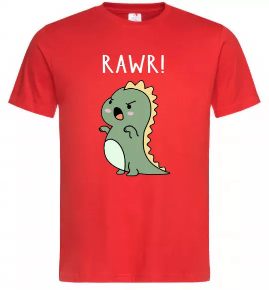 Мужская футболка RAWR Dino Красный фото