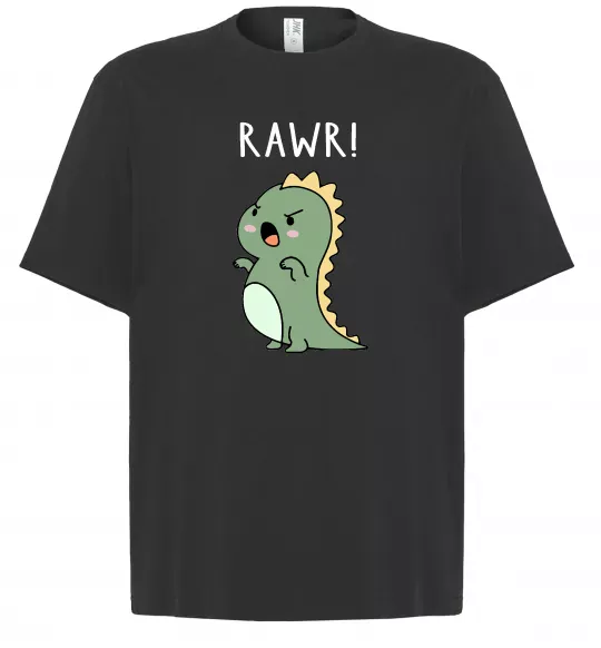 Футболка Оверсайз RAWR Dino Черный фото