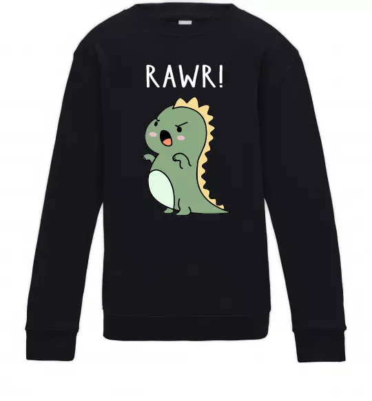 Дитячий світшот RAWR Dino Чорний фото