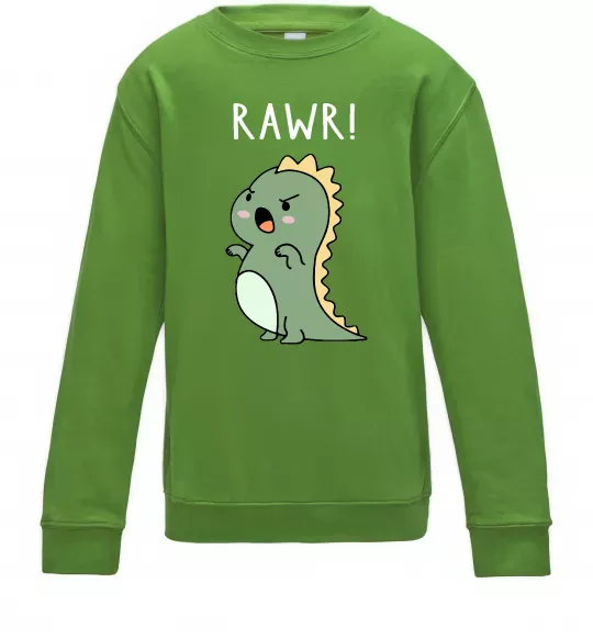 Дитячий світшот RAWR Dino Лаймовий фото