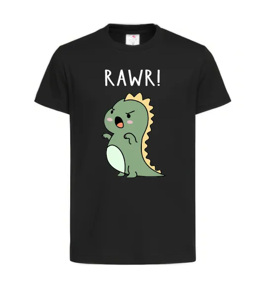 Детская футболка RAWR Dino Черный фото