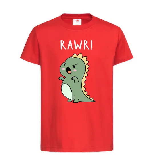 Детская футболка RAWR Dino Красный фото