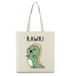 Эко-сумка RAWR Dino Бежевый фото