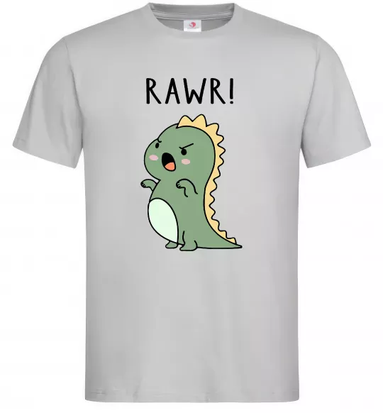 Мужская футболка RAWR Dino Серый фото