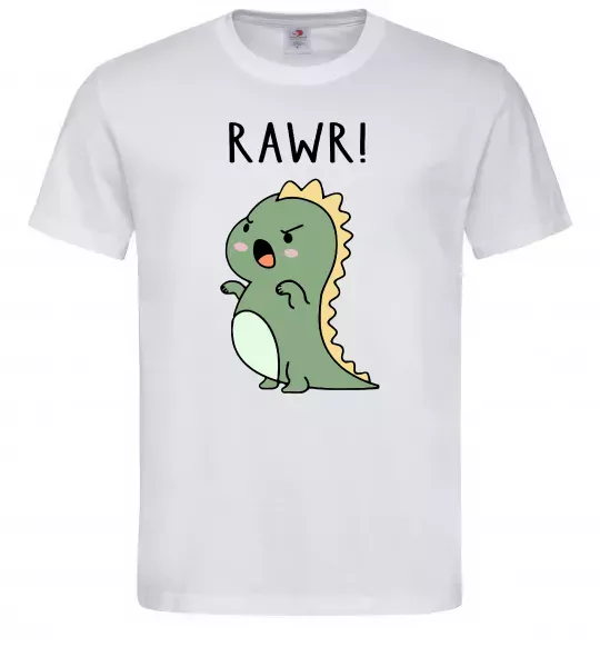 Мужская футболка RAWR Dino Белый фото