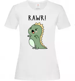 Женская футболка RAWR Dino Белый фото