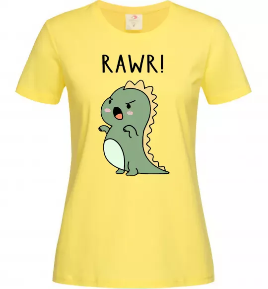Женская футболка RAWR Dino Лимонный фото