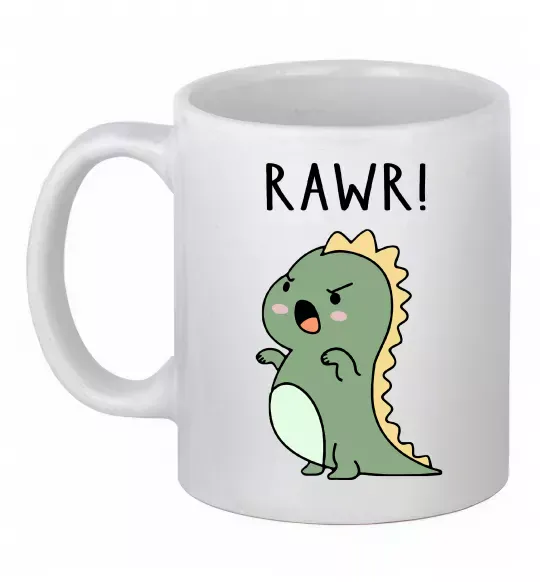 Чашка керамічна RAWR Dino Білий фото