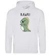 Мужская толстовка (худи) RAWR Dino Серый меланж фото