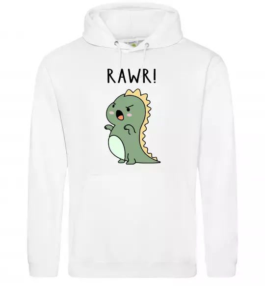 Женская толстовка (худи) RAWR Dino Белый фото