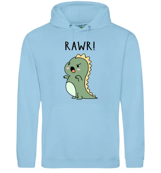 Жіноча толстовка (худі) RAWR Dino Блакитний фото