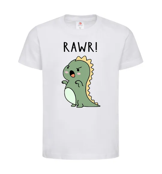 Детская футболка RAWR Dino Белый фото