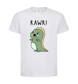 Детская футболка RAWR Dino Белый фото