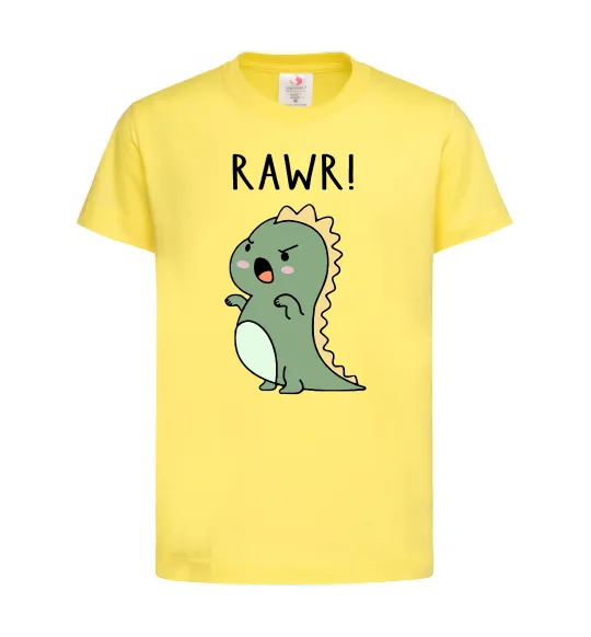 Детская футболка RAWR Dino Лимонный фото