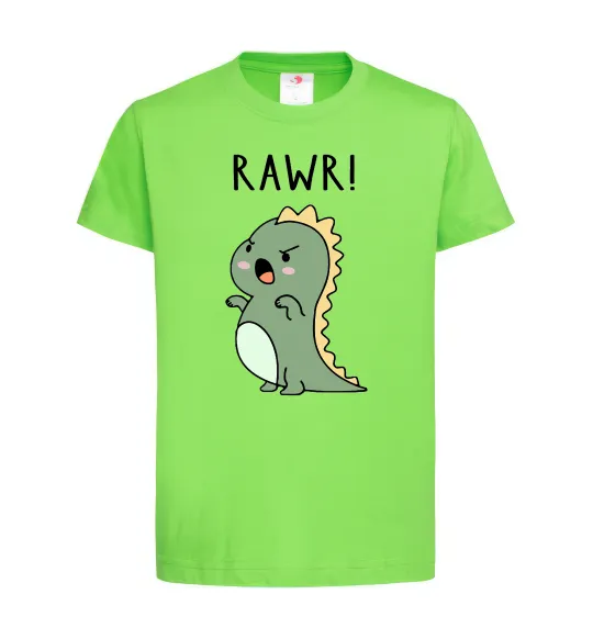 Детская футболка RAWR Dino Лаймовый фото