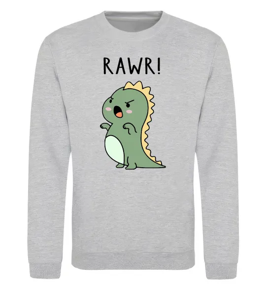 Світшот RAWR Dino Сірий меланж фото