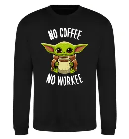 Світшот No coffee no workee Чорний фото