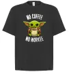 Футболка Оверсайз No coffee no workee Черный Футболка Оверсайз No coffee no workee Черный фото