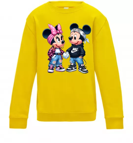 Детский Свитшот Mickie and Minnie Mouse Солнечно желтый фото