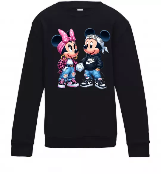 Детский Свитшот Mickie and Minnie Mouse Черный фото