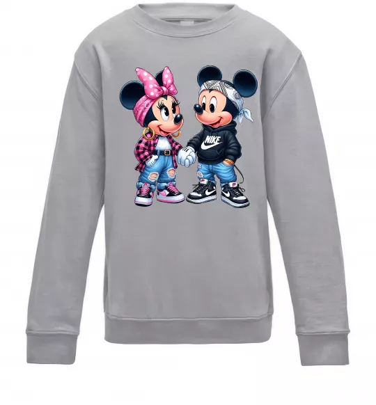 Детский Свитшот Mickie and Minnie Mouse Серый меланж фото