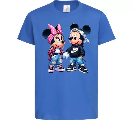 Детская футболка Mickie and Minnie Mouse Ярко-синий фото