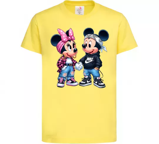 Детская футболка Mickie and Minnie Mouse Лимонный фото