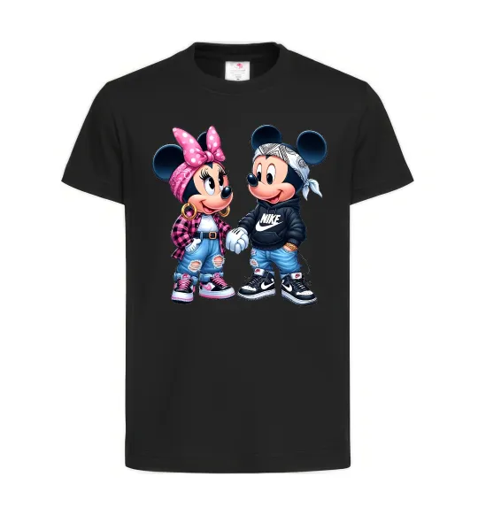 Детская футболка Mickie and Minnie Mouse Черный фото