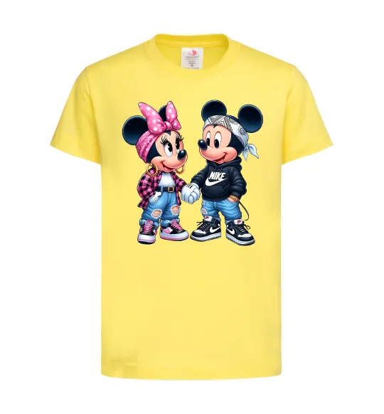 Детская футболка Mickie and Minnie Mouse Лимонный фото