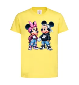 Детская футболка Mickie and Minnie Mouse Лимонный фото