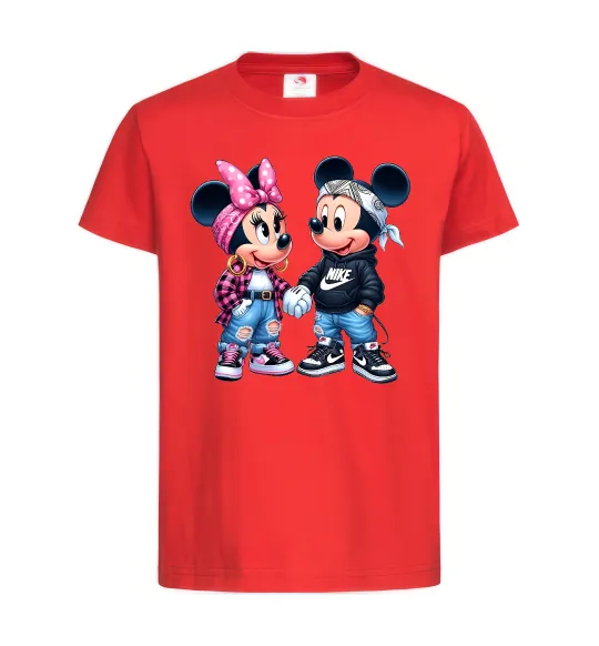 Детская футболка Mickie and Minnie Mouse Красный фото