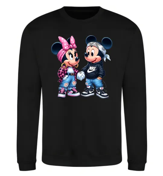 Свитшот Mickie and Minnie Mouse Черный фото