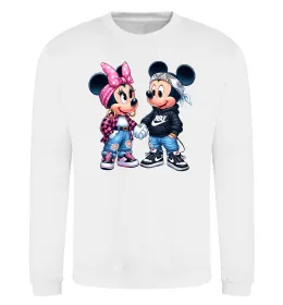 Світшот Mickie and Minnie Mouse Білий фото
