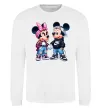 Свитшот Mickie and Minnie Mouse Белый фото
