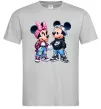 Мужская футболка Mickie and Minnie Mouse Серый фото