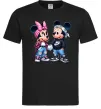Мужская футболка Mickie and Minnie Mouse Черный фото