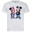 Мужская футболка Mickie and Minnie Mouse Белый фото